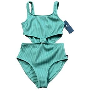 Girls Abercrombie one piece ribbed bathing suit, cut out sides, NWT